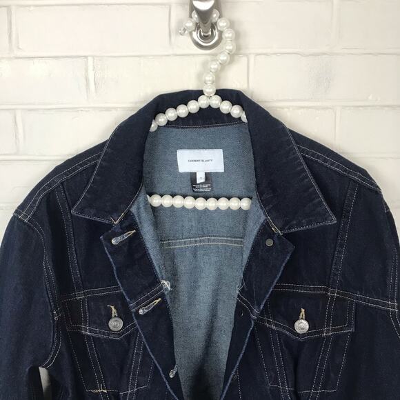 Current/Elliot The Corset Denim Trucker Jacket - Picture 5 of 9